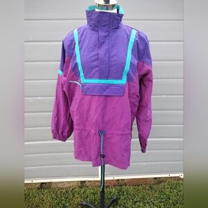Vintage 1990s L.L. Bean Pullover Color Block Windbreaker Jacket Women's Medium